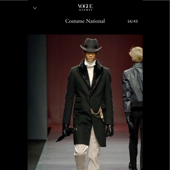 Costume National Homme Runway Coat w Fur Collar Size 52 (NWT) - Picture 3 of 10